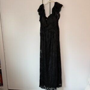 azazie black floral wedding guest dress